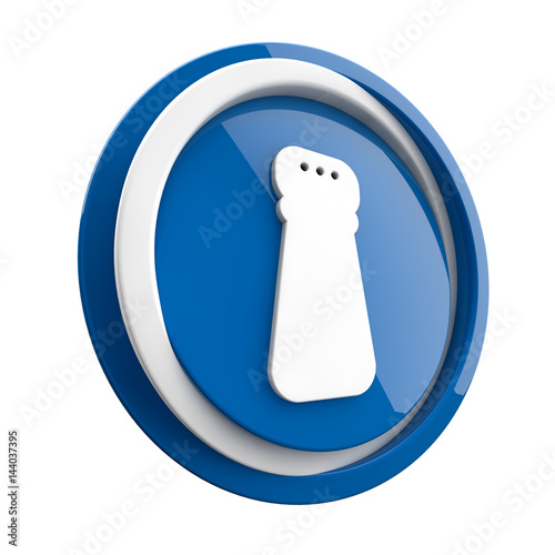 ikona plastikowa 3D niebieskie koło i pierścień