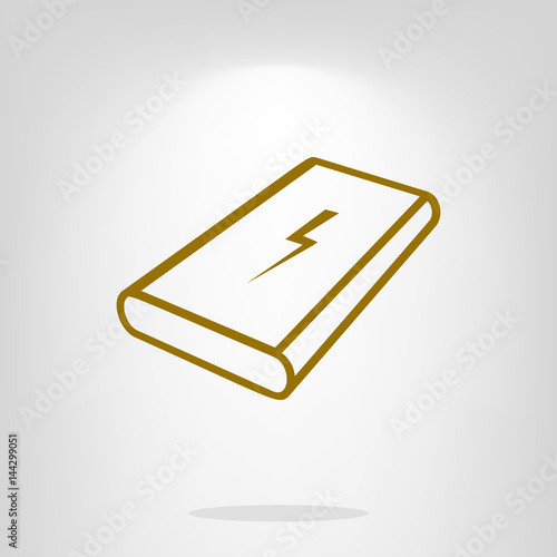 power bank icon, portable charging device, vector illustration