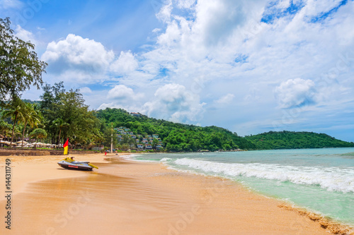 Kata Noi beach at Phuket island south part on summer sunny day, Thailand.