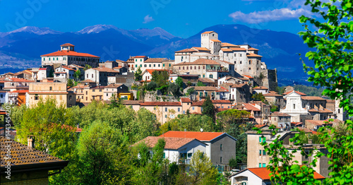 Traditional beautiful village (borgo) of Italy - medieval Ceccano in Lazio