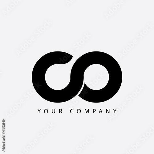 Initial Letter CO Rounded Lowercase Logo