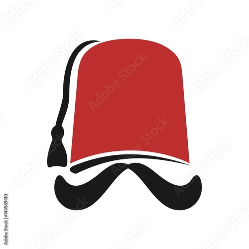 fez logo vector. turkish hat logo.