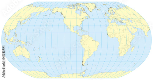 Robinson Map of the world America