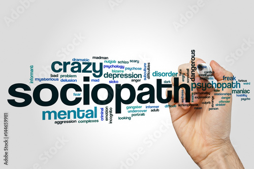 Sociopath word cloud