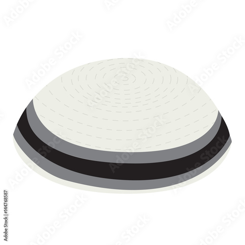 Isolated jewish kippa on a white background, Vector illustration