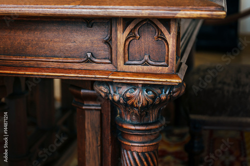 Part of antique wooden table