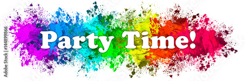 Paint Splatter Words - Party Time