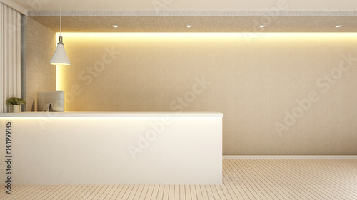 reception design for hotel or apartment - 3d Rendering