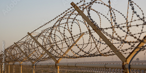 Middle East Desert Concertina Wire Fence