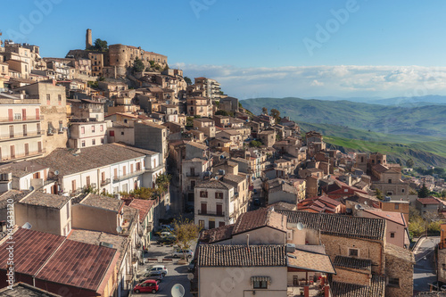 Town of Cammarata in Central Sicily in Spring 2017