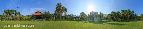 Panorama of public park