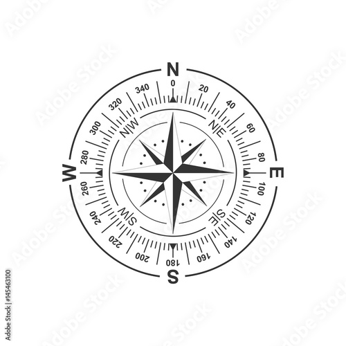 Compass Icon Vector.