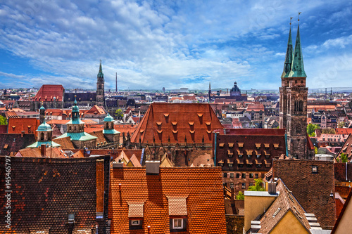 Nuremberg, Germany, old town houses, cityscape