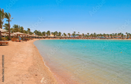 Golden beach in Hurghada, Egypt