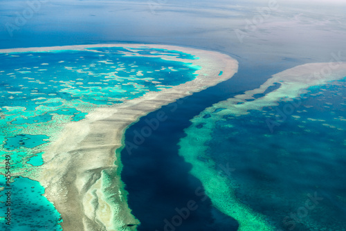 Aerial view of the Great Barrier Reef