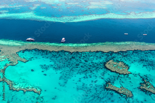 Aerial view of the Great Barrier Reef