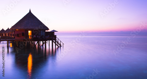 Water bungalow. Water bungalows on the islands of the Maldives. A place to relax and honeymoon.