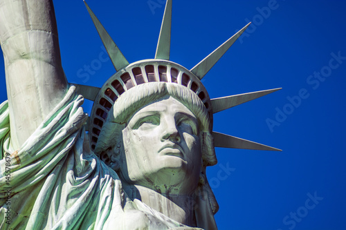 Detail of the statue of liberty in New York