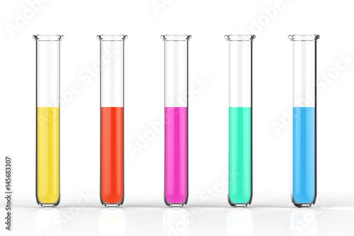 test tubes with colourful liquid