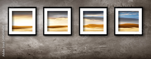 paesaggio desertico in quattro quadri