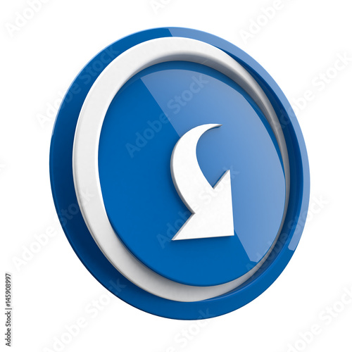 ikona plastikowa 3D niebieskie koło i pierścień