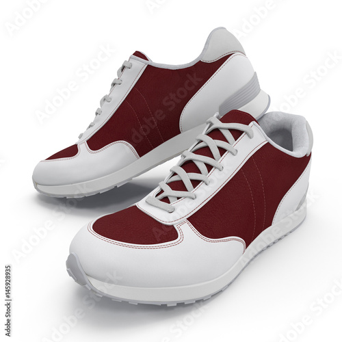 sneakers isolated on white. 3D illustration