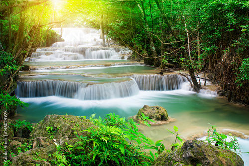 Beautiful waterfall in tropical forest