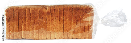 Sliced toast bread in plastic bag