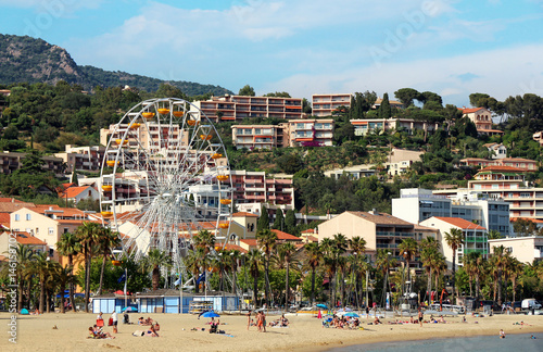 Lavandou - French Riviera - beach and big wheel