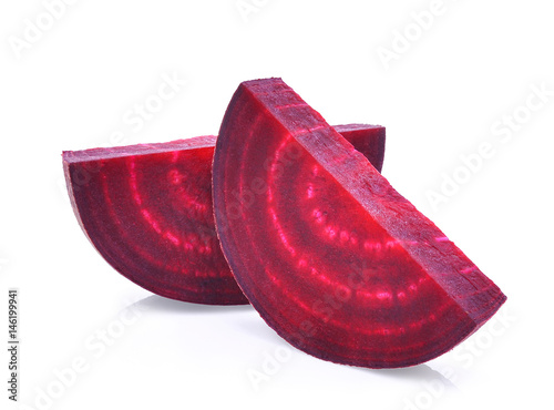 slice of beetroot isolated on white background