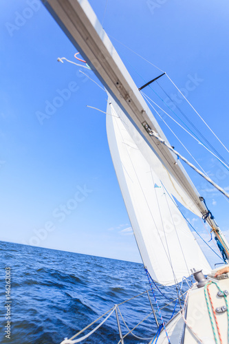 Yachting yacht sailboat sailing in sea ocean