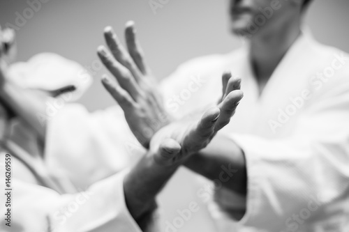 Fight between two aikido fighters