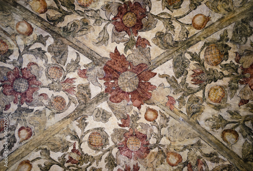 view of a floral fresco