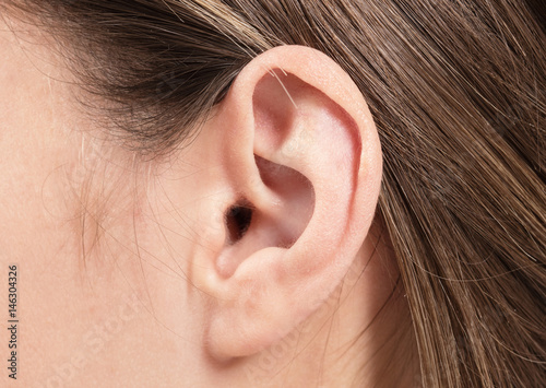 Close up of a female ear