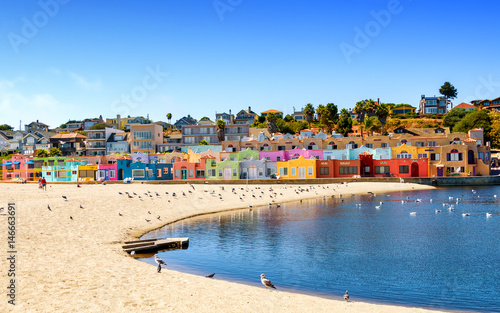 Colorful residential neighborhood in Capitola, California