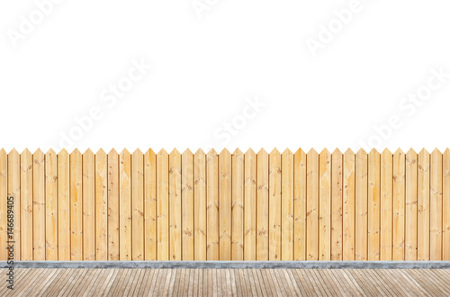 terrasse avec palissade en bois plein