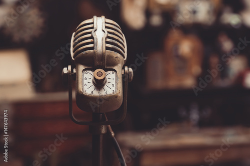 microphone rétro vintage années 40 
