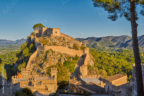 Xativa Castle at Sunset, Valencia Region of Spain