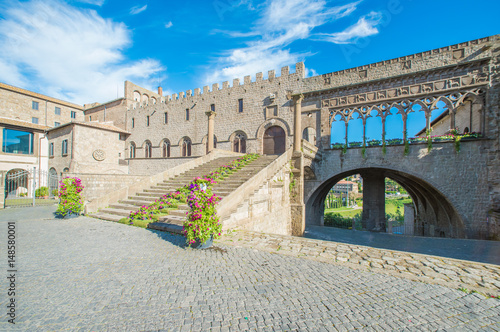 Viterbo, Italy - A sunday morning in the medieval city of the Lazio region, district named San Pellegrino