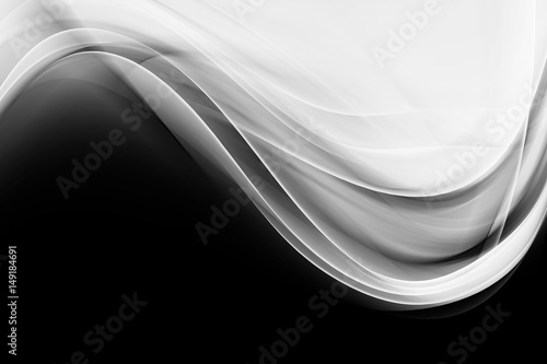 Abstract Black White Wave Design Background