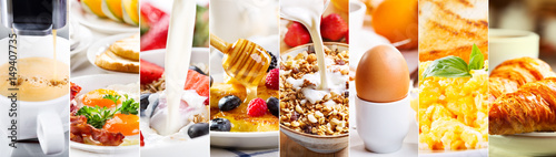 collage of healthy breakfast