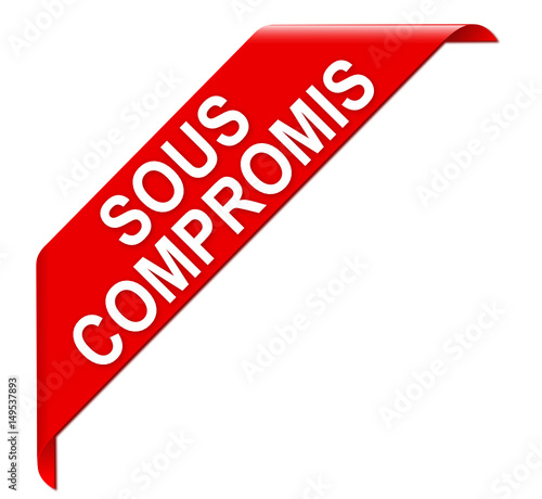 sous compromis bannière coin rouge