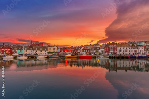 Fishing harbour in Weymouth, Dorset, UK.