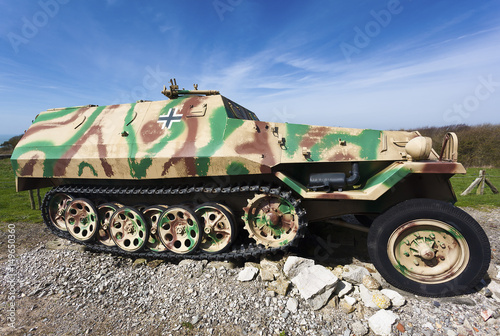 Vehicle of the world war II, Cap Gris Nez, Cote d'Opale Area, Pas de Calais Department, Nord-Pas de Calais, France