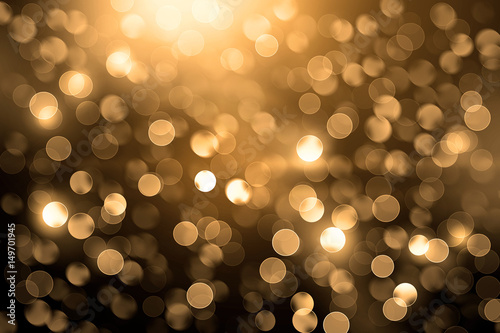 Abstract gold bokeh background