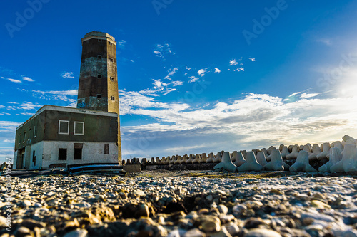 Lighthouse, Breakwater, Faro, Franciflutti, Vecchio, Fiumicino, Rome, Italy, Europe