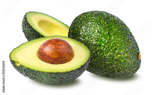 avocado isolated on white