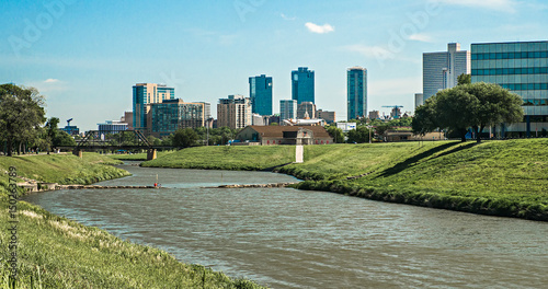 fort worth texas city skyline and downtown