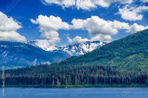 Alaska Green Hills and Blue Skies