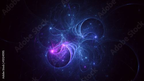 3D rendering abstract fractal light background